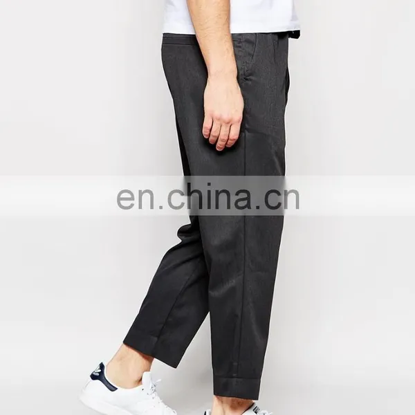 OEM Wholesale High Quality Latest Design Straight Pants With Cropped Rouge Hem China photo-4