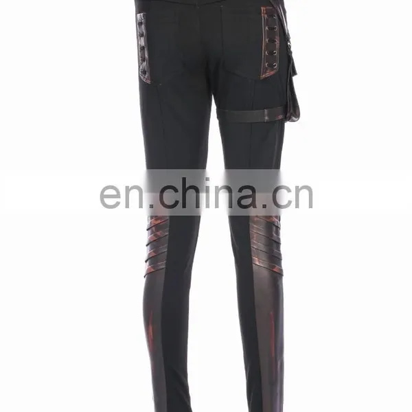 Steampunk Trousers Made of Stretchy Vegan Leather and Fleece Lining photo-2