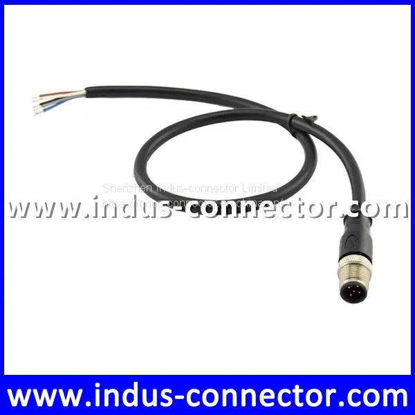 5 Poles Male TPU Molded Cable M12