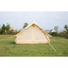 Double Layer Fly Sheet Lodge Cottage Tent 2-4 Man Tents China Wall Tent Supplier Canvas Bell Tent photo-3