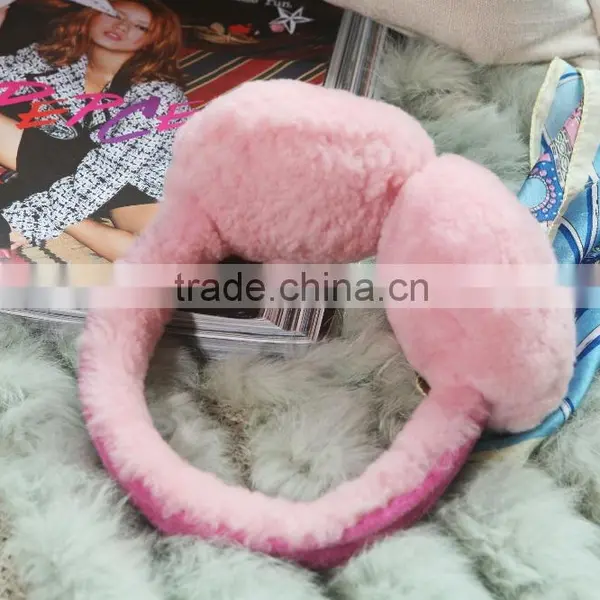 Fashion Winter Factory Sale Lambskin Fluffy Warm Ear Muffs photo-2