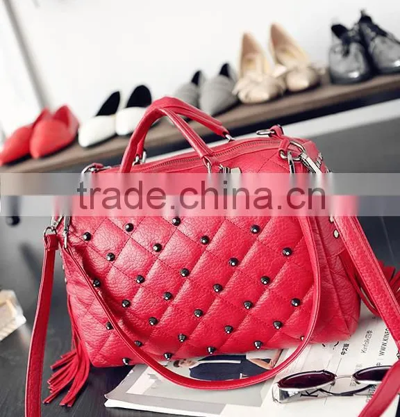 C88898A Europea Woman New Fashion Tote Bag New Arrival Woman Rivet Bags Wholesale Handbag photo-3