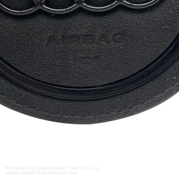 For Audi A4 B9 Alcantara Leather Steering Wheel Airbag Cover Trim Cover White/Black/Red Stitching photo-4