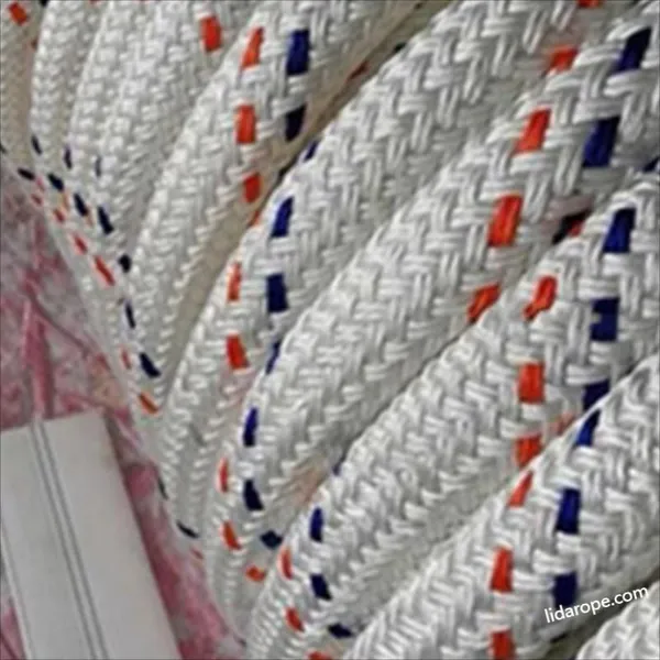 Marine Rope 12 Strand Uhmwpe Core Core-spun Double Braided Polyester Cover Coated Mooring Rope 22mmx220m With Spliced Eye photo-3