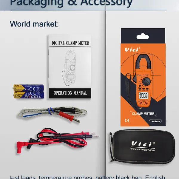 20 Years Instruments Factory Vicimeter CM-2016 Clamp Multimeter With AC DC 800A Current and True RMS NCV Tests photo-3