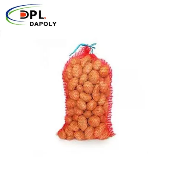 Factory Supply PE Raschel Woven Bags for Packaging 5kg 10kg 25kg 50kg Mesh Bags With Drawstring PP Plastic