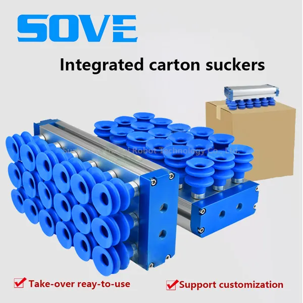 SOVE Integrated Vacuum Suction Cup 130*271~1100-X-D40 Silicone Suction Cup Pneumatic Accessory for Logistics Warehousing Packaging Palletizing photo-3