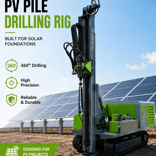 PD-4000 Hydraulic PV Pile Drilling Rig for Solar Foundation