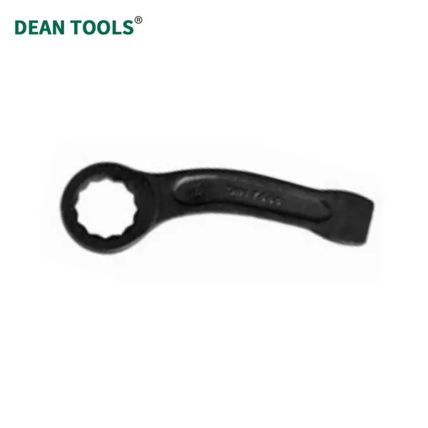 Forged Bent Handle Striking Ring Wrench 30mm Drop Forged Cr-V Alloy Steel Industrial Grade