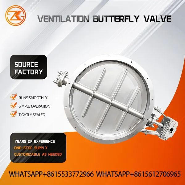 D341W Manual Worm Gear Ventilation Damper Low Cost Round Air Regulating Valve For Small Dust Extraction Pipeline photo-2