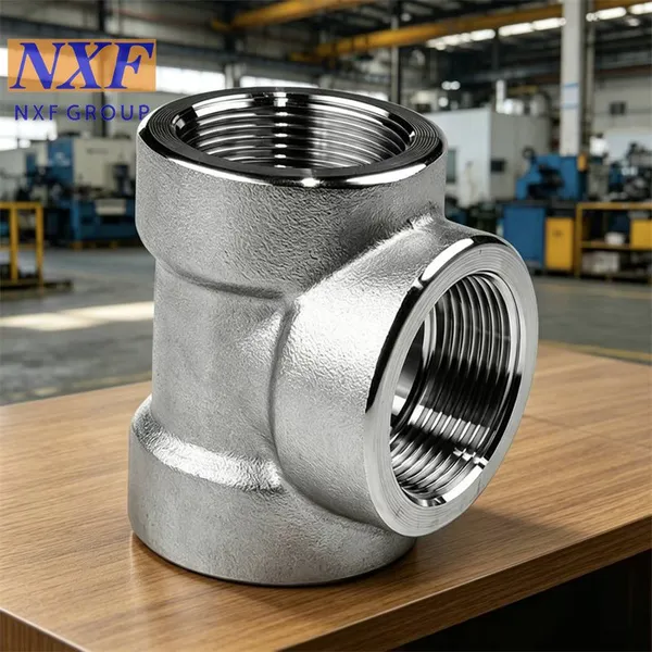 NXF UNS N10276 2.4819/NiMo16Cr15W/C276 OD DN15-1200 Class 3000-9000 Nickel Alloy Forging Technology THD Straight or Reducing Tee photo-2