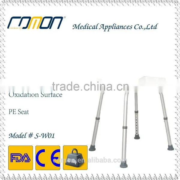 Adjustable Medical Shower Chair Bathtub Bench Bath Seat Stool Armrest Back White photo-5