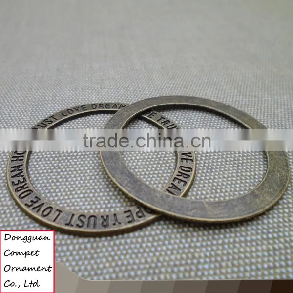 Wholesale Diy Zinc Alloy Jewelry Accessories English Text Circle Pendant photo-2