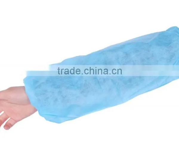 Disposable Non Woven PP Blue Sleeve Covers Oversleeves Elastic Cuff China Supplier