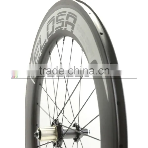 Velosa Logo Straight Pull 88mm Clincher Road Carbon Bike Wheels Racing Bicycle Carbon Wheelset Bitex R51 Hubs Fast Shipping! photo-6