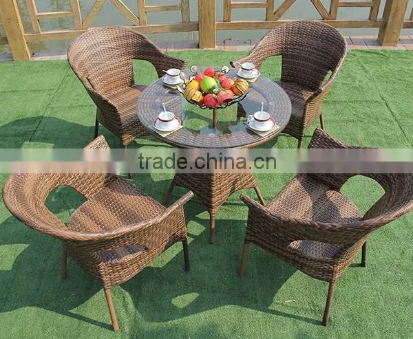 Modern Design Rattan Table and Chair for Outdoor Furniture photo-2