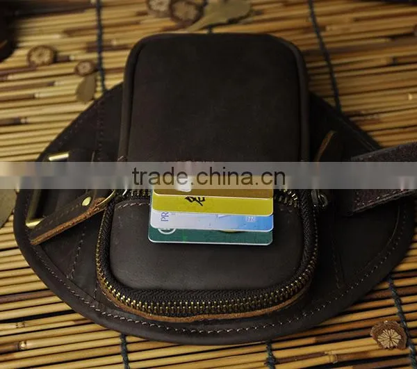 Fashion Leisure Genuine Leather Retro Arm Bag for Running or Fitness photo-4