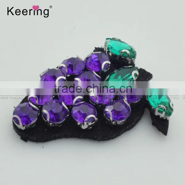 2017 Spring Beaded Purple Grape Patch for Decoration WPHB-038 photo-2