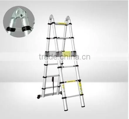 Aluminum Double Telescopic Ladder A Frame Telescopic Ladder EN131 AS/NZS photo-3