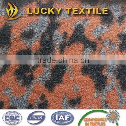 Camouflage Jacquard Knit Wool Fabric for Coat