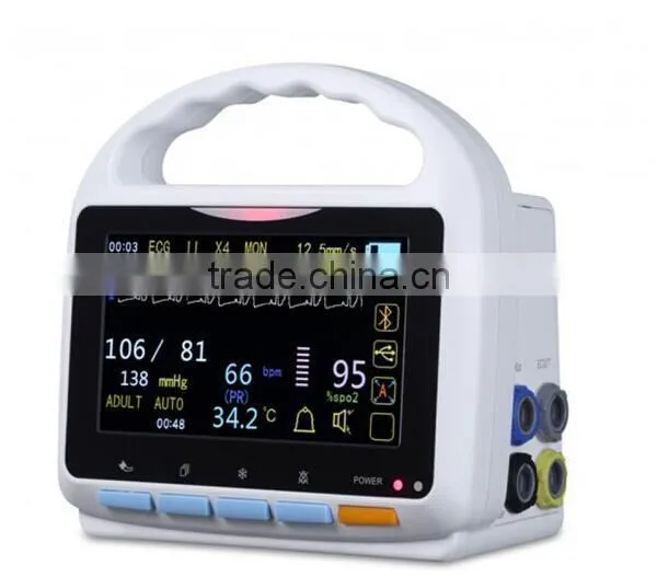 5 Inch Touch Screen Multi Parameter Patient Monitor With Bluetooth Function up to 15 Hours Running Time photo-2