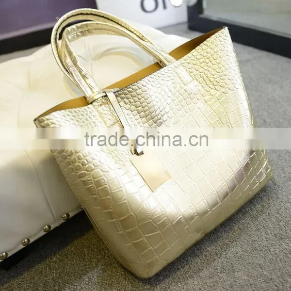 New 2015 Selling Women PU Leather Handbag,Tote Shoulder Bags Large Capacity PU Weave Bags Fashion Design photo-3