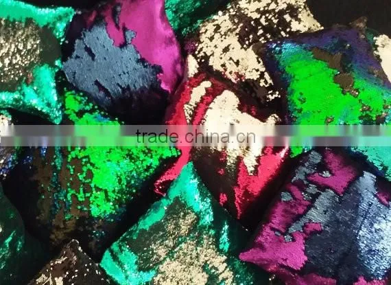 Gold Double Sided Sequin Fabric photo-4