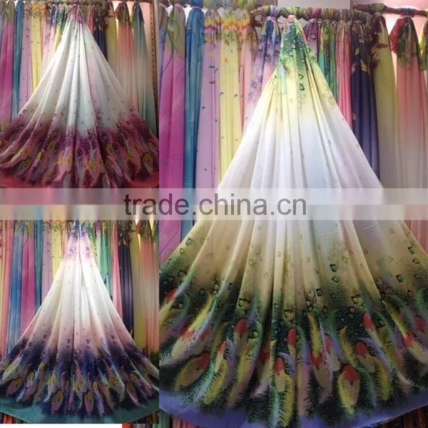 NO MOQ Digital Printed Polyester Fabric photo-5