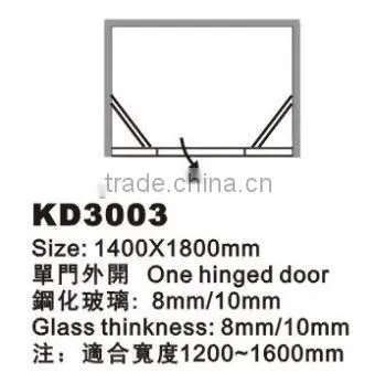 Aluminum Profile Frameless Hinged Shower Screens(KD3003) Quality Choice photo-2