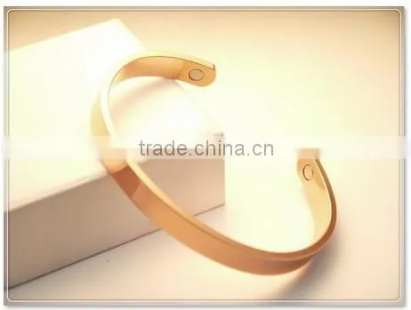 Metallic Bracelet Simple Pure Magnetic Copper Cuff Bracelet for Engraving Magnetic Health Care Cuff Bracelet Quality Choice Most Po photo-3