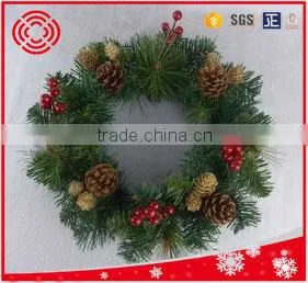 Pine Needle Artificial Christmas Wreath for Home Decor photo-6
