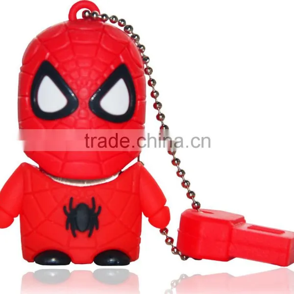 Chiristmas Gift Custom Cartoon USB 2.0 Stick Spiderman USB Flash Drive 16GB photo-2