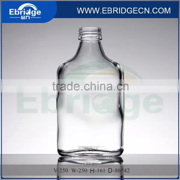 200ml 170ml Flat Glass Wine Bottle Flask Glass Whisky Bottle photo-2