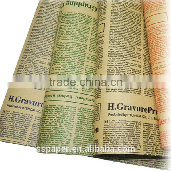 52X75cm Bestselling Wholesale Vintage Black Newspaper Paper Black Kraft Paper Quality Choice photo-2