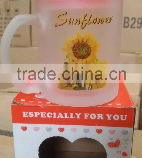 HOT SELL Frosted Glass Beer Mug 350ml