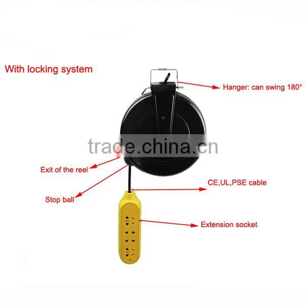 Industrial Retractable Power Reel With Extension Socket, Auto Cable Reel photo-2