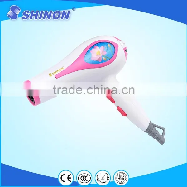 SHINON 8107 strong wind hair dryer with multi speed wind control hair dryer