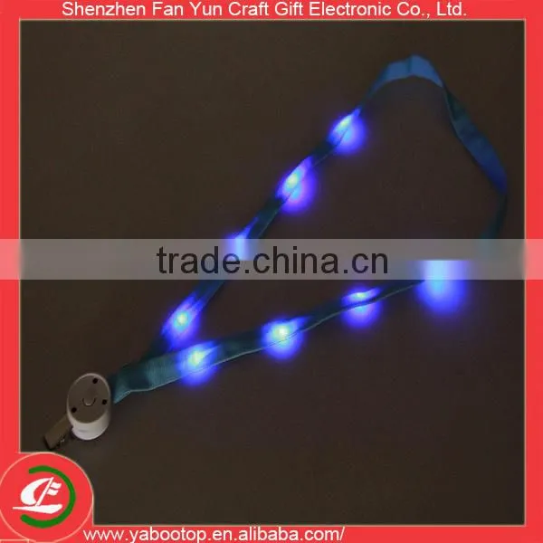 Unique Flashing Polyester Woven LED Lanyard photo-4
