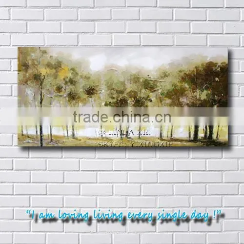 Green Tree Forest Scene Oil Paintings Wall Decoration