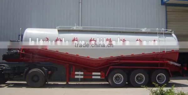 55 m3 Bulk Cement Semi Trailer3 Axles With Air Compressor