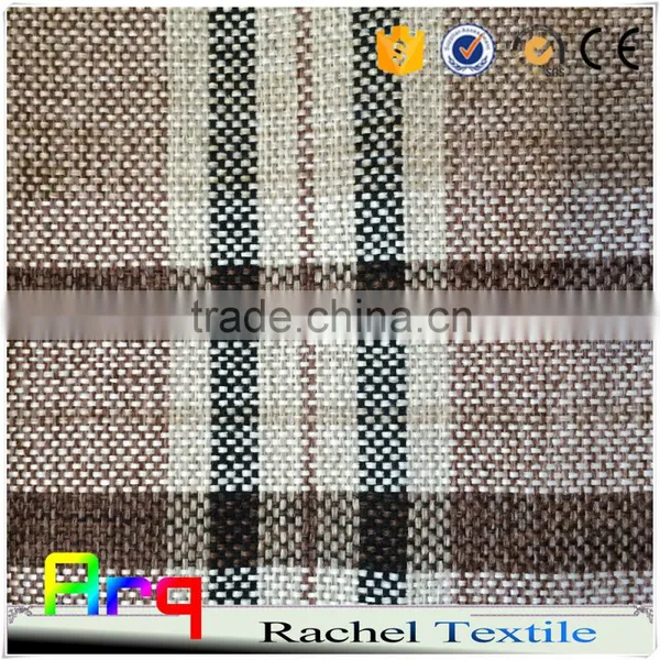 100% Polyester Sofa Fabric With Various Square Pattern Design and Color European Style Sofa photo-3