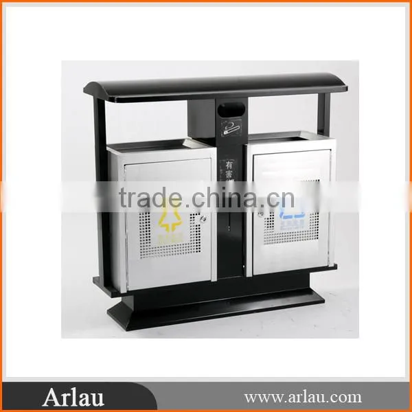 Galvanized Park Steel Trash Can