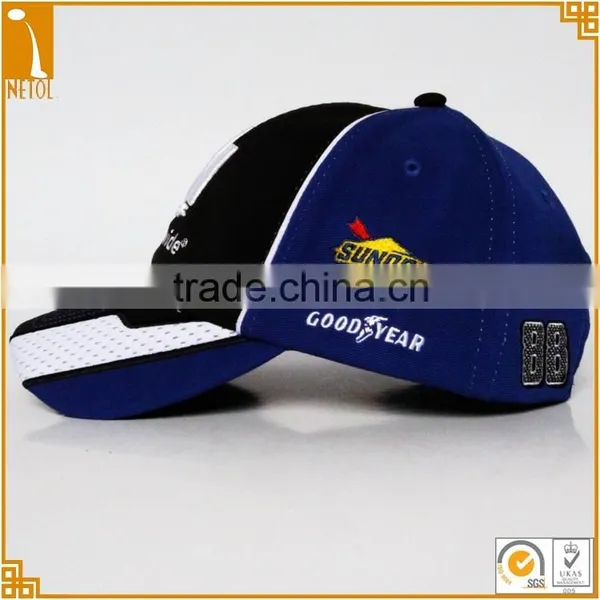 Good Quality Printed Tape 3D Embroidered Car Racing Baseball Caps photo-2
