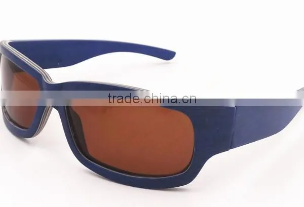 Fashion Wood 8 Bit Wood Sunglasses Big Curve Sports Eyeglasses