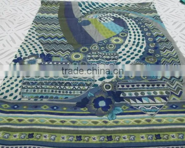 NEW DESIGN 50% SILK 50% WOOL PRINTS STOLE photo-6