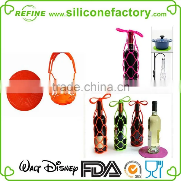 Silicone Wine Bottle Holder and Mat With OEM/ODM Design photo-2
