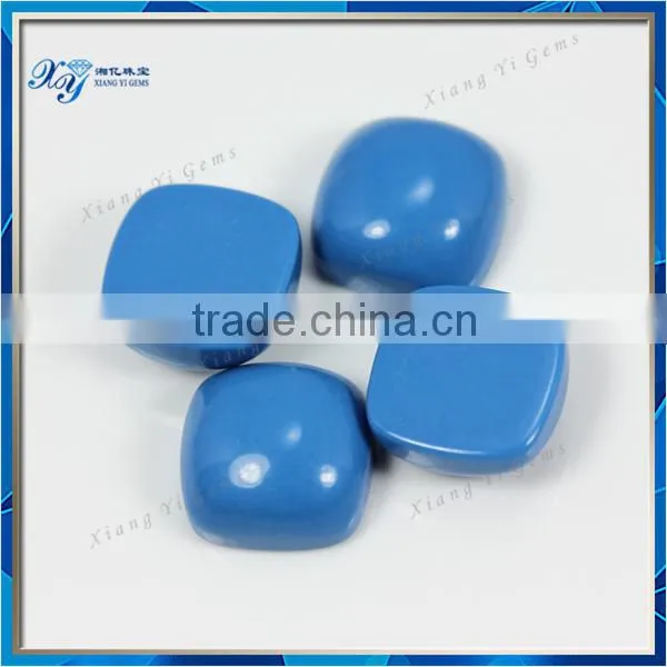 Charming Turquoise Stone 7x7mm Iran Turquoise Blue Cabochons Square Bulk Turquoise Stone