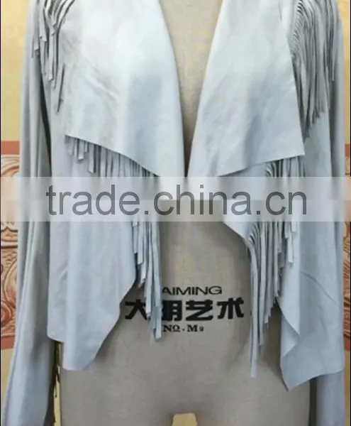 Woman Fashion Irregular Fringed Cardigan Jacket photo-3