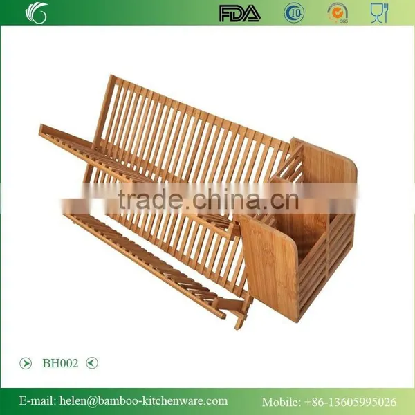 BH002/New Design Bamboo Kitchen Cabinet Dish Rack Durable Dish Drying Rack Kitchenware photo-5
