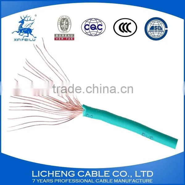 Hot Sale China Manufacturer Green House Wiring Copper Core PVC Insulated Flexible Wire and Cable -BVR(4mm2) photo-2